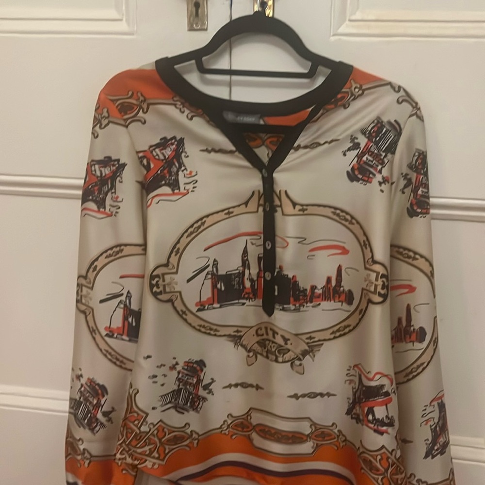 Tinley Road silk blouse.